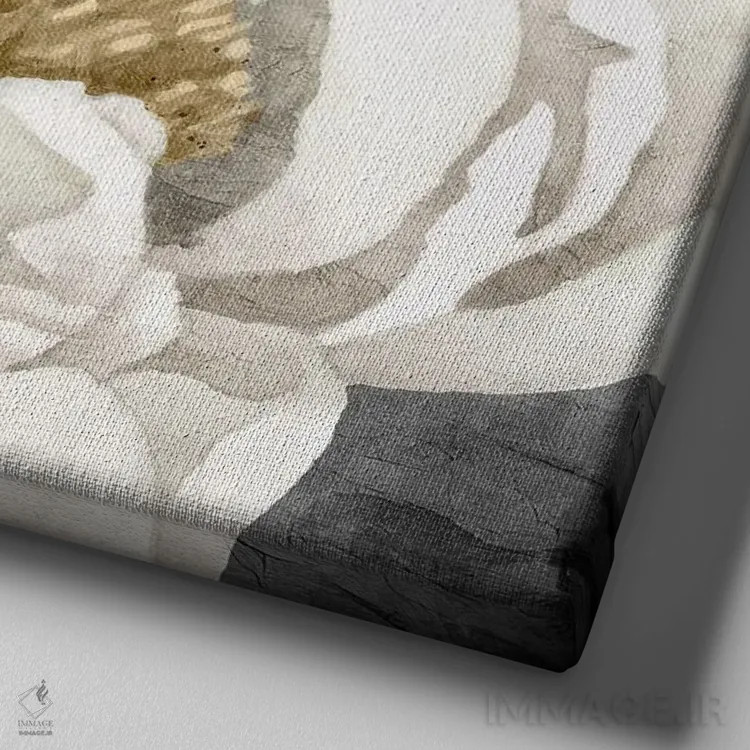 تابلو مینیمال صدتومانی اثر کیمبرلی آلن - نمای نزدیک بافت بوم