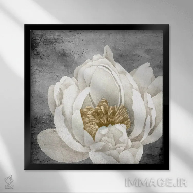 تابلو مینیمال صدتومانی اثر کیمبرلی آلن - نمای قابدار مشکی