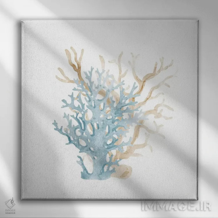 تابلو دکوراتیو خلیج مرجانی آبی III اثر کیمبرلی آلن - نمای روبهرو روی دیوار