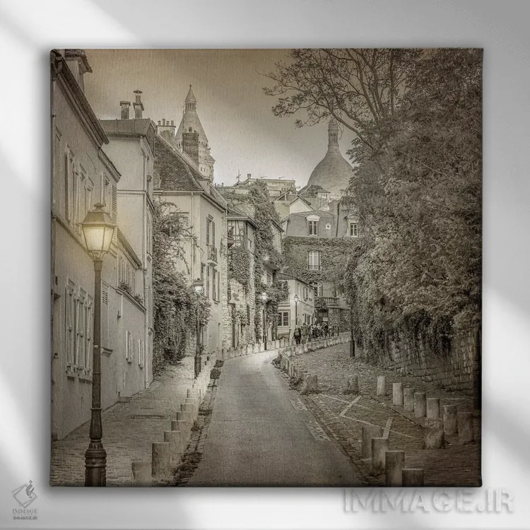 تابلو دکوراتیو خیابان های پاریس ۱ اثر کیمبرلی آلن - نمای روبهرو روی دیوار