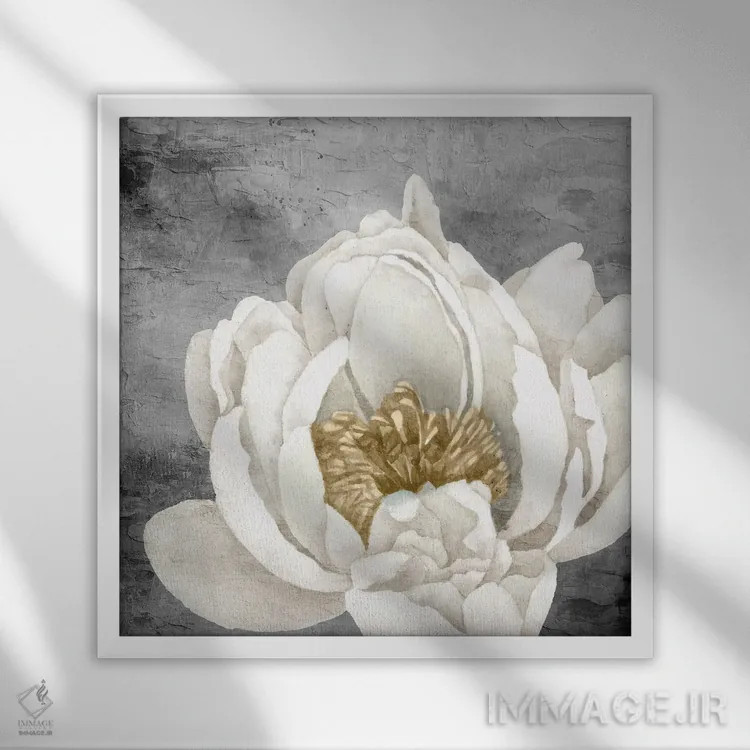 تابلو مینیمال صدتومانی اثر کیمبرلی آلن - نمای قابدار سفید