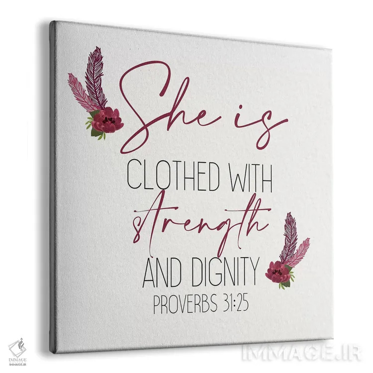 تابلو دکوراتیو او لباس پوشیده است اثر کیمبرلی آلن - نمای پرسپکتیو محصول