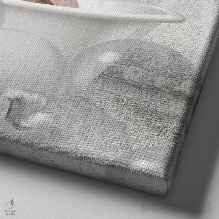 تابلو دکوراتیو حمام بچه خوک ها اثر کیمبرلی آلن - نمای نزدیک بافت بوم