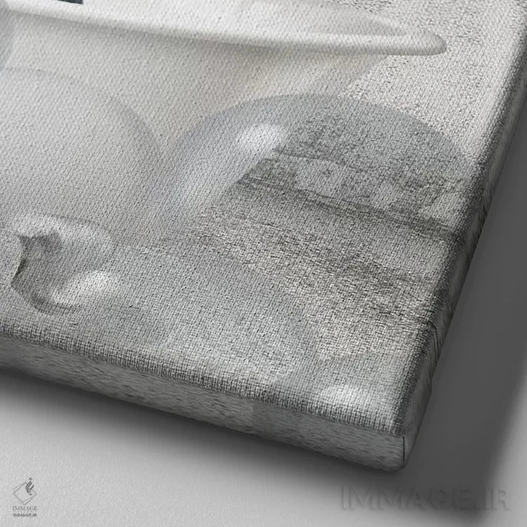 تابلو دکوراتیو حمام اسب آبی کوچولو اثر کیمبرلی آلن - نمای نزدیک بافت بوم