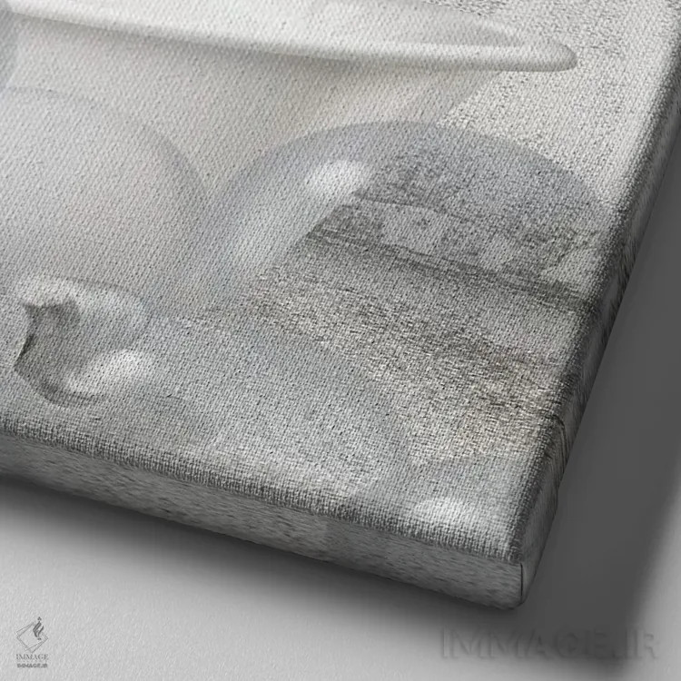 تابلو دکوراتیو حمام لامای کوچولو اثر کیمبرلی آلن - نمای نزدیک بافت بوم