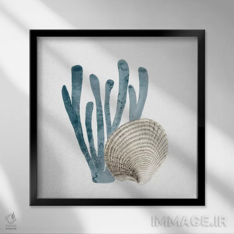 تابلو دکوراتیو خلیج مرجانی آبی IV اثر کیمبرلی آلن - نمای قابدار مشکی