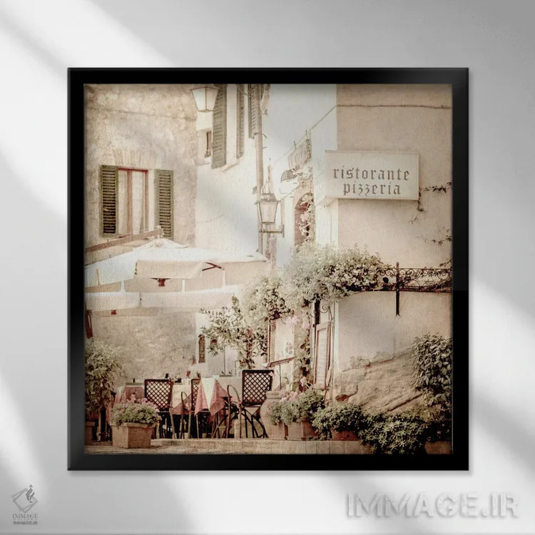 تابلو دکوراتیو بیستروی پاریس III اثر کیمبرلی آلن - نمای قابدار مشکی