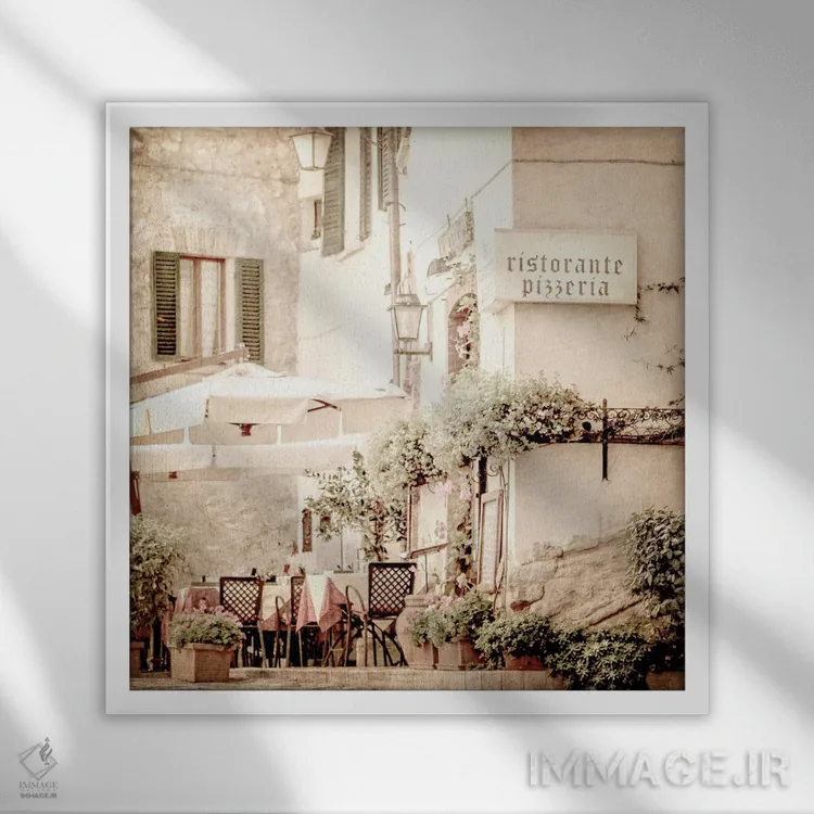 تابلو دکوراتیو بیستروی پاریس III اثر کیمبرلی آلن - نمای قابدار سفید