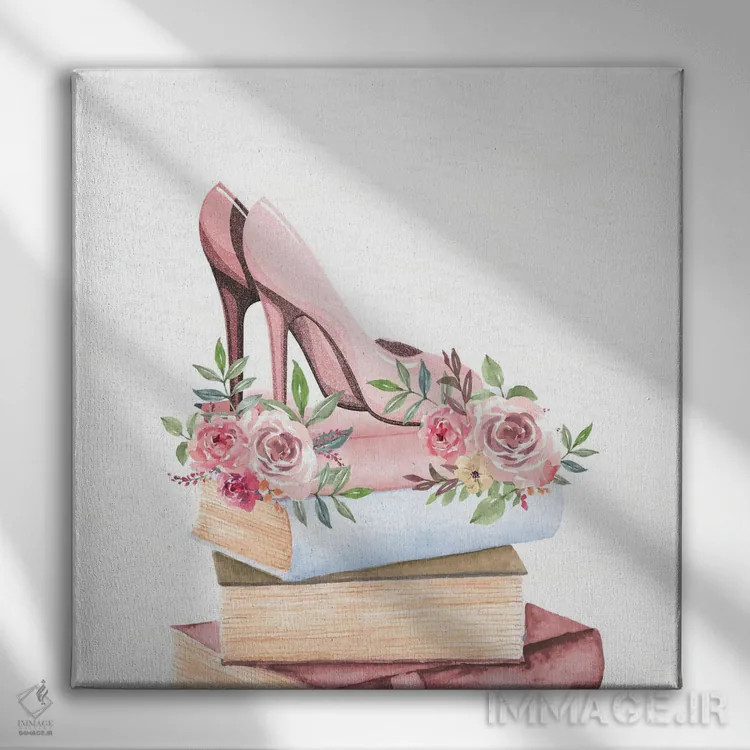 تابلو دکوراتیو عطر صورتی ۲ اثر کیمبرلی آلن - نمای روبهرو روی دیوار