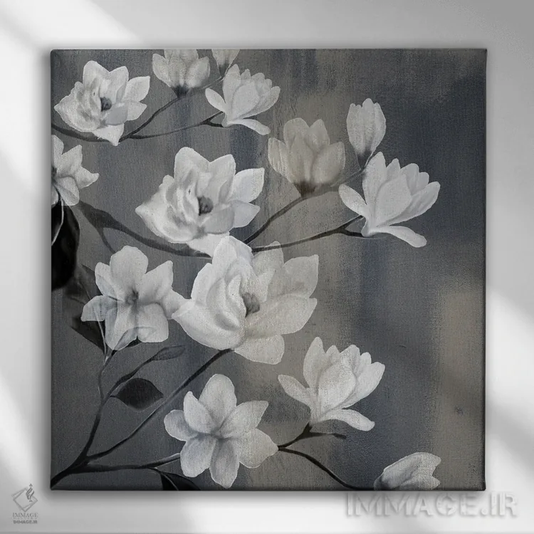 تابلو دکوراتیو شاخه های ماگنولیا I اثر کیمبرلی آلن - نمای روبهرو روی دیوار