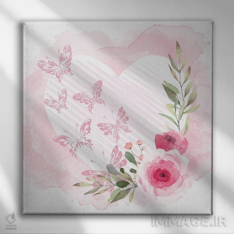 تابلو دکوراتیو پروانه های پاریس ۳ اثر کیمبرلی آلن - نمای روبهرو روی دیوار