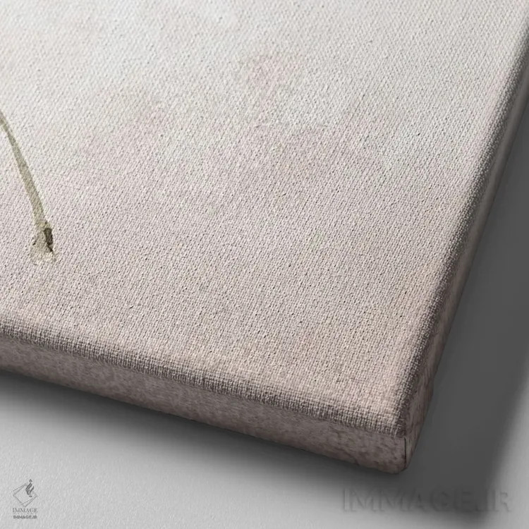 تابلو مینیمال درخت جینکو ۱ اثر کیمبرلی آلن - نمای نزدیک بافت بوم