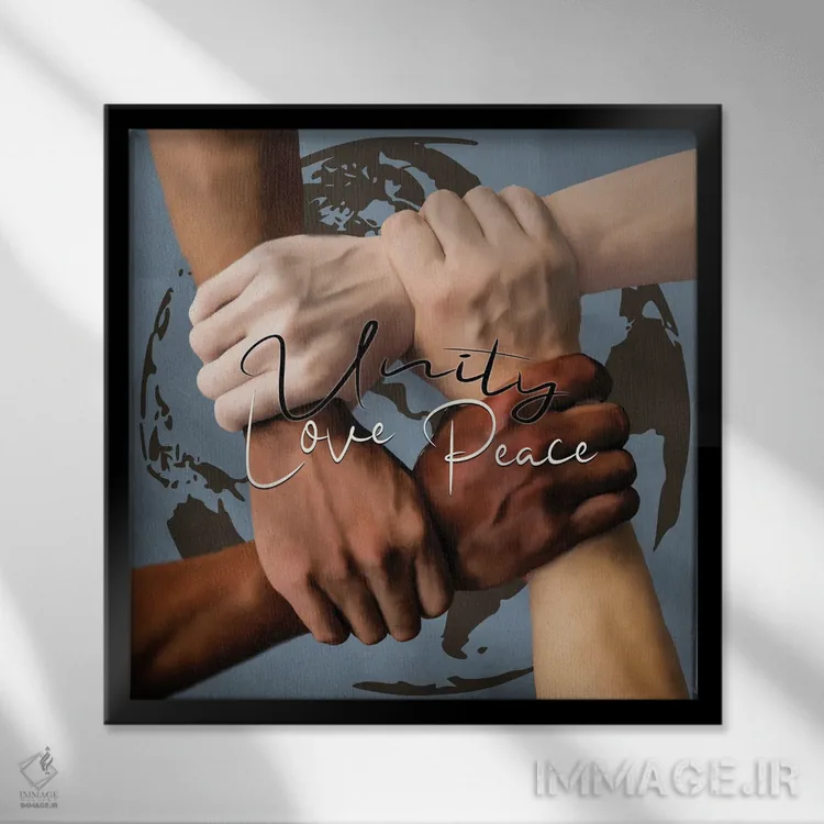 تابلو دکوراتیو وحدت II اثر کیمبرلی آلن - نمای قابدار مشکی