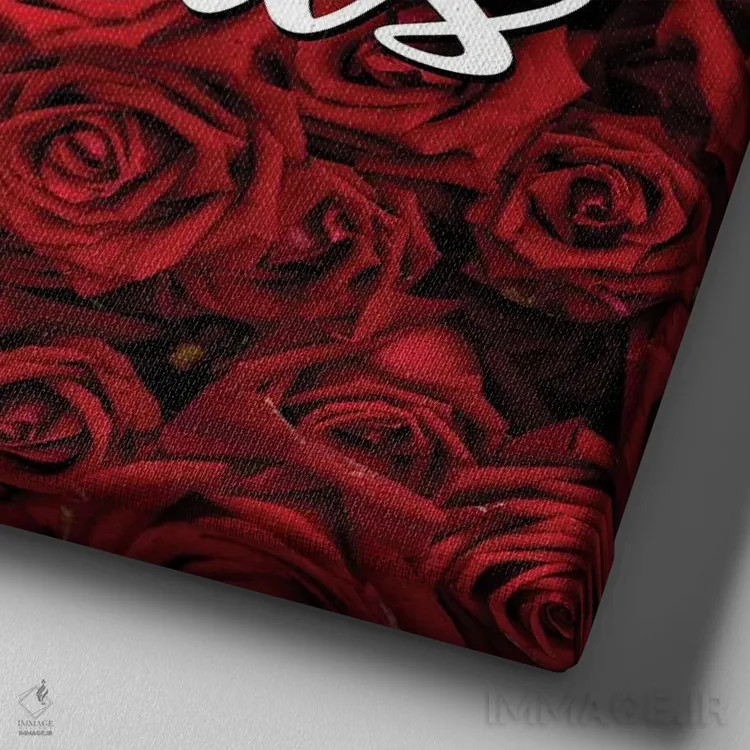 تابلو دکوراتیو رزها ۱ اثر کیمبرلی آلن - نمای نزدیک بافت بوم