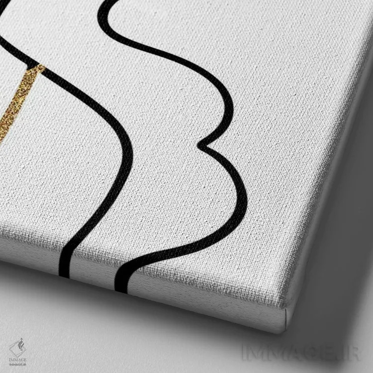 تابلو مینیمال شگفت انگیز و زیبا ۳ اثر کیمبرلی آلن - نمای نزدیک بافت بوم