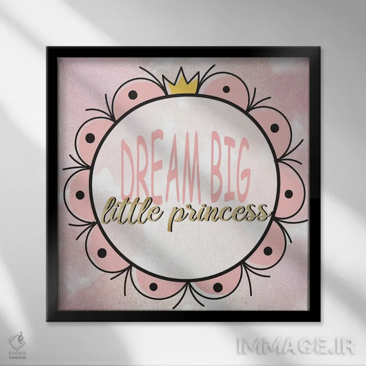 تابلو دکوراتیو آینه آینه ۱ اثر کیمبرلی آلن - نمای قابدار مشکی