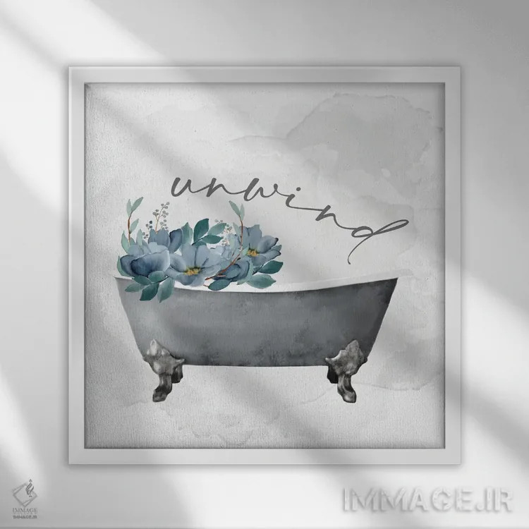 تابلو دکوراتیو بشوی خودت ۲ اثر کیمبرلی آلن - نمای قابدار سفید