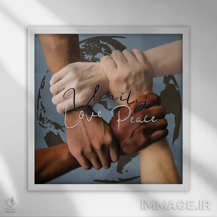 تابلو دکوراتیو وحدت II اثر کیمبرلی آلن - نمای قابدار سفید