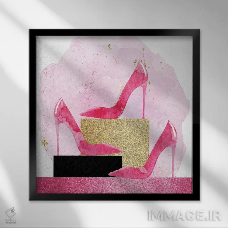 تابلو دکوراتیو شگفت انگیز و زیبا ۲ اثر کیمبرلی آلن - نمای قابدار مشکی