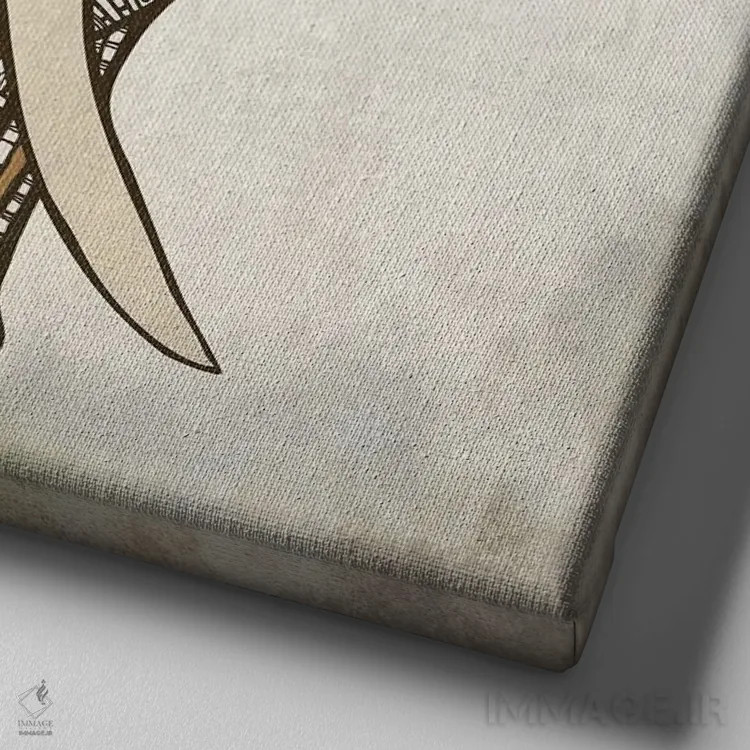 تابلو دکوراتیو فیل با ماندالا اثر کیمبرلی آلن - نمای نزدیک بافت بوم