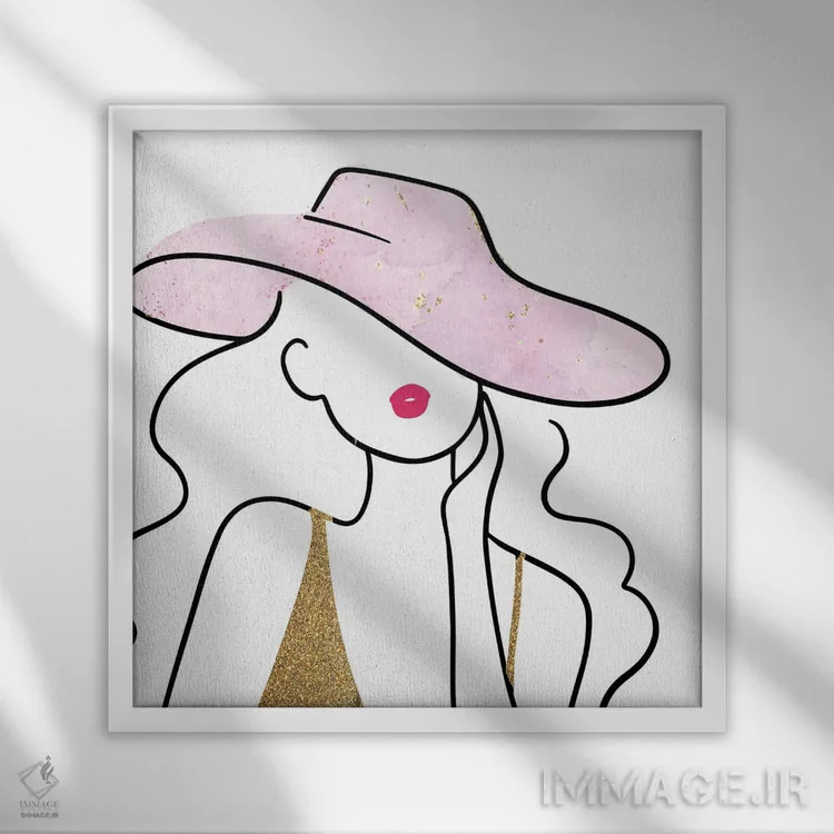 تابلو مینیمال شگفت انگیز و زیبا ۳ اثر کیمبرلی آلن - نمای قابدار سفید