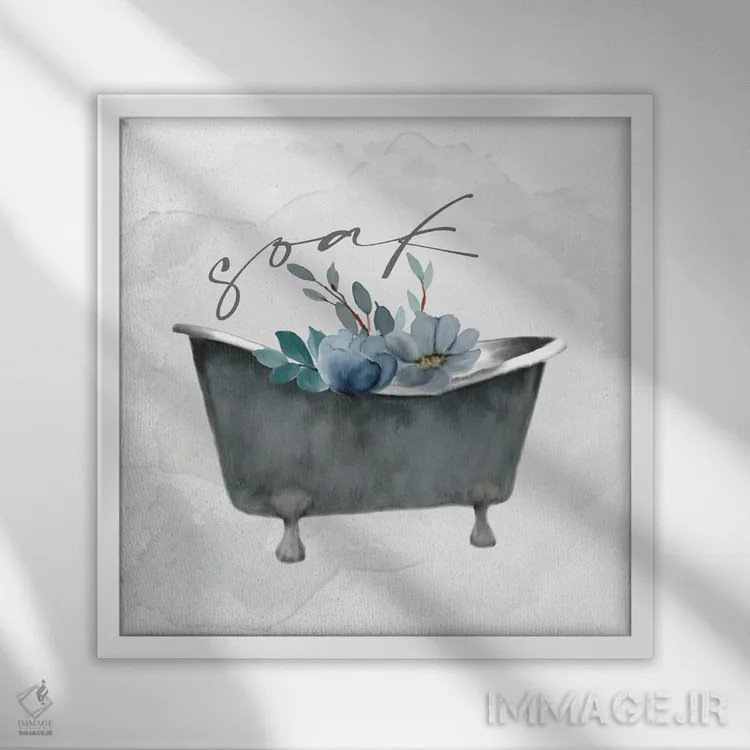 تابلو دکوراتیو بشوی خودت ۵ اثر کیمبرلی آلن - نمای قابدار سفید