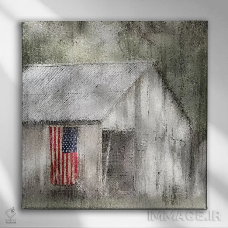 تابلو دکوراتیو پیرهن پرچم اثر کیمبرلی آلن - نمای روبهرو روی دیوار