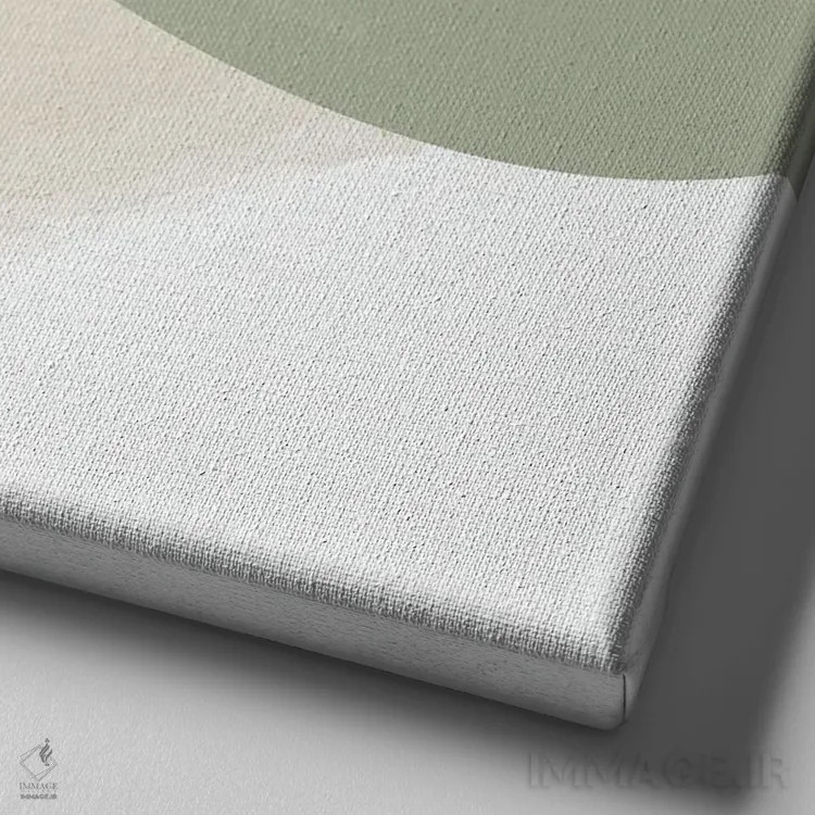 تابلو مدرن سبزهای ارگانیک ۱ اثر کیمبرلی آلن - نمای نزدیک بافت بوم