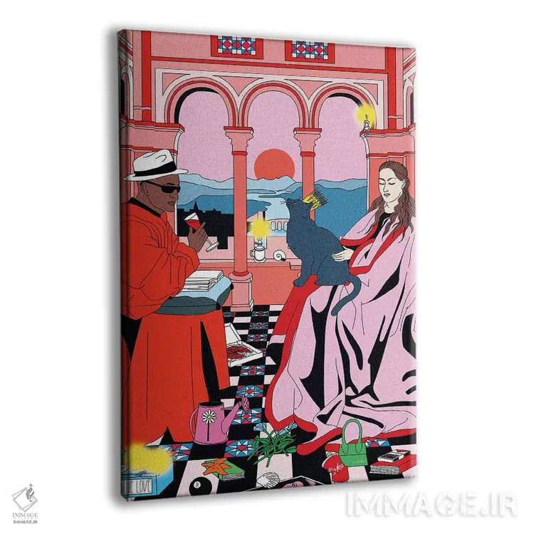 تابلو دکوراتیو گربه وان اثر کازمو - نمای پرسپکتیو محصول