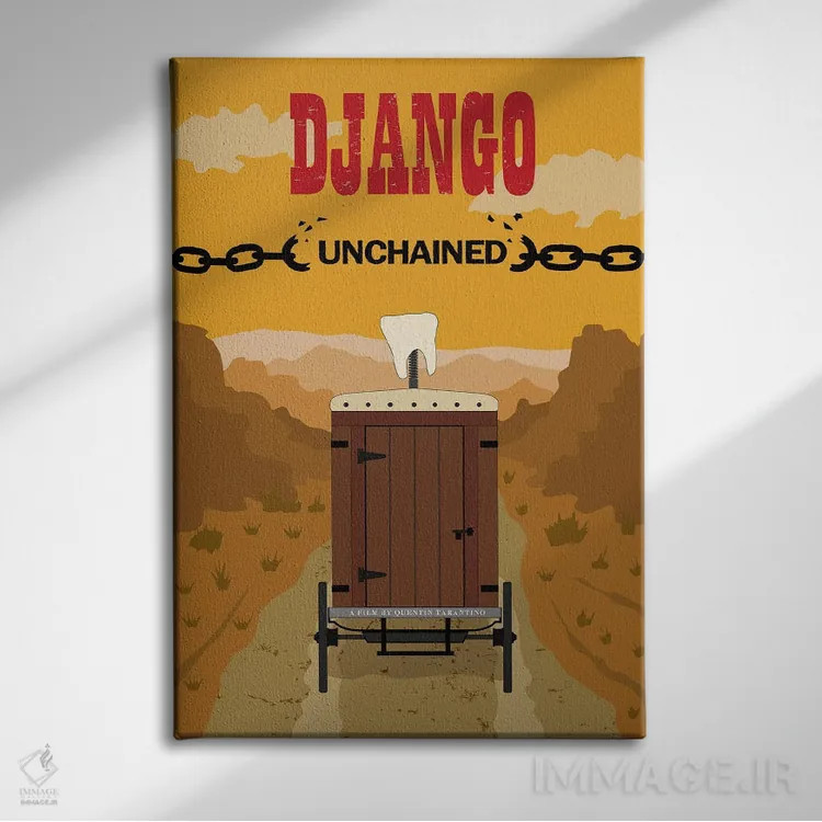 تابلو مینیمال جنگو اثر کریس ریچموند - نمای روبهرو روی دیوار