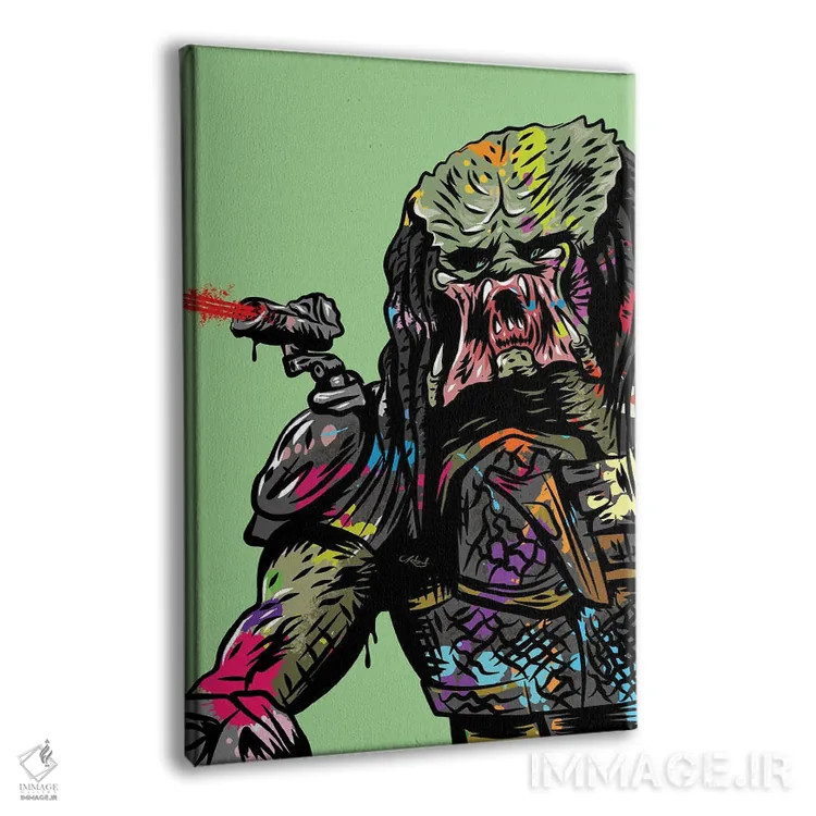 تابلو دکوراتیو پریدیتور گرافیتی اثر کریس ریچموند - نمای پرسپکتیو محصول