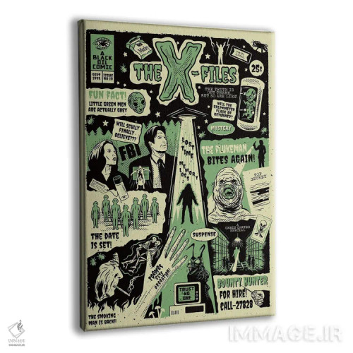 تابلو دکوراتیو پرونده های ایکس اثر کریس ریچموند - نمای پرسپکتیو محصول