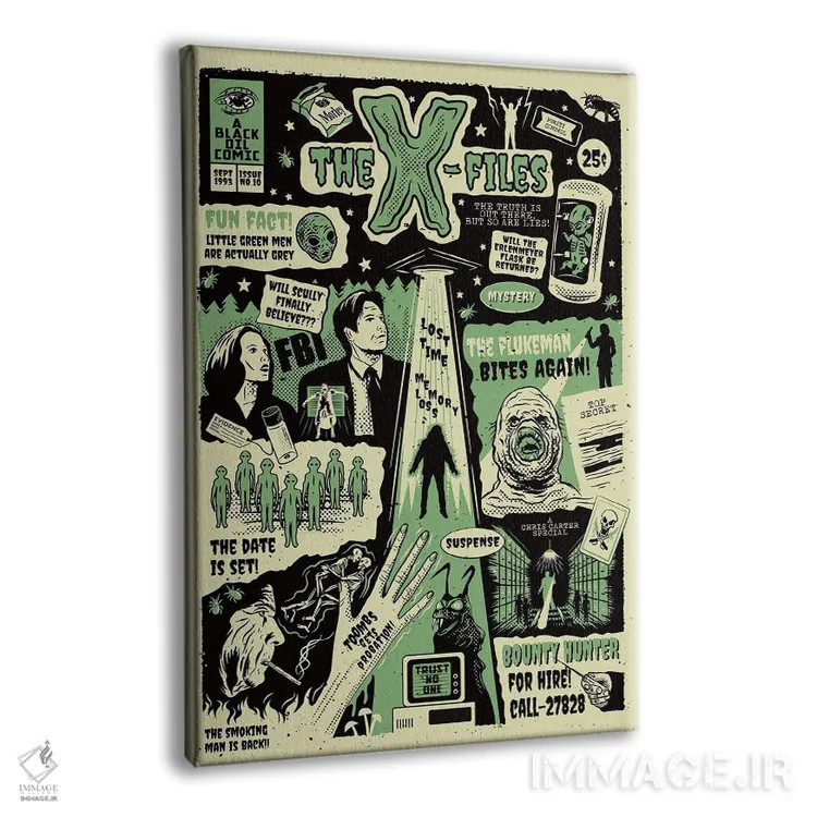 تابلو دکوراتیو پرونده های ایکس اثر کریس ریچموند - نمای پرسپکتیو محصول