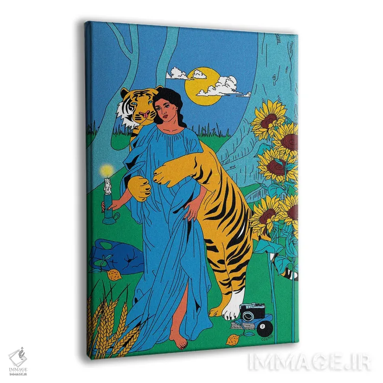 تابلو دکوراتیو ببر ببر اثر کازمو - نمای پرسپکتیو محصول