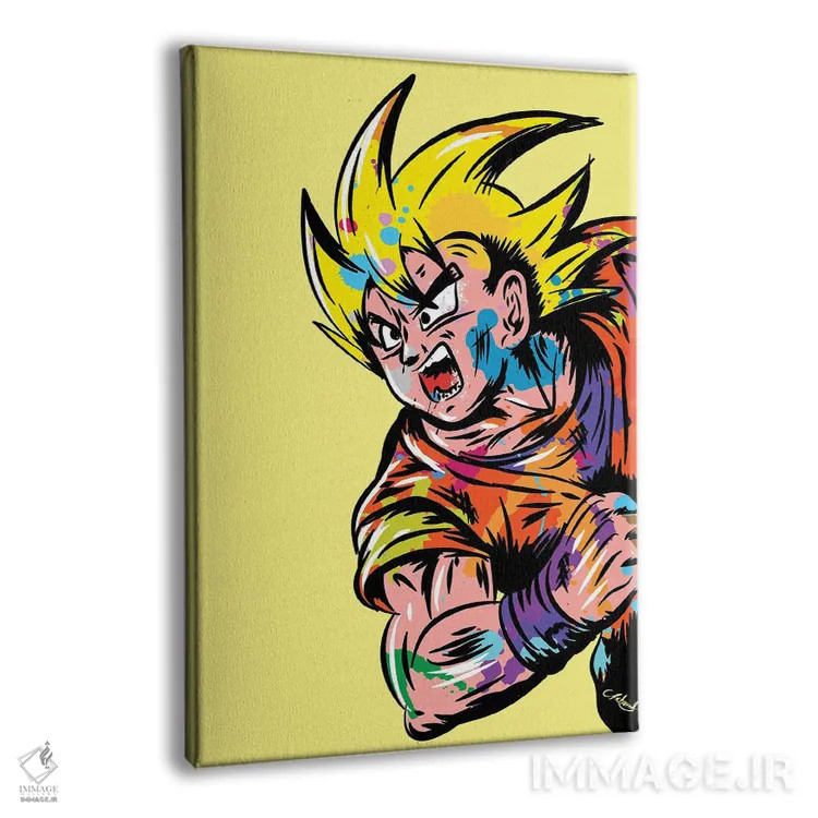 تابلو دکوراتیو دراگون بال زد گرافیتی اثر کریس ریچموند - نمای پرسپکتیو محصول