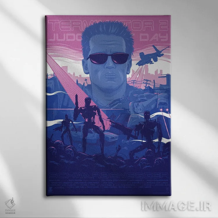 تابلو دکوراتیو ترمیناتور ۲ اثر کریس ریچموند - نمای روبهرو روی دیوار