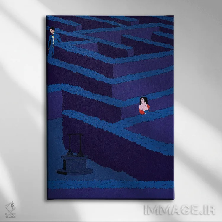 تابلو دکوراتیو هزارتو اثر کازمو - نمای روبهرو روی دیوار