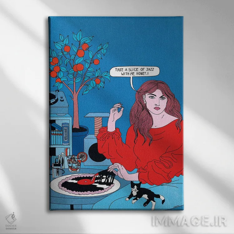 تابلو دکوراتیو برش جز اثر کازمو - نمای روبهرو روی دیوار