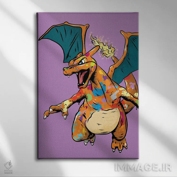 تابلو دکوراتیو چاریزارد گرافیتی اثر کریس ریچموند - نمای روبهرو روی دیوار