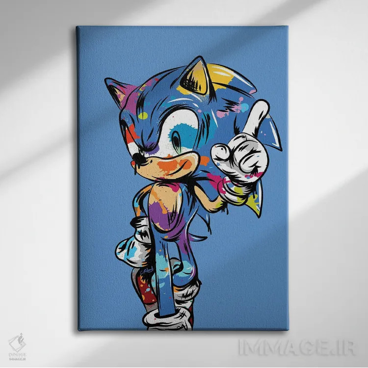 تابلو دکوراتیو سونییک گرافیتی اثر کریس ریچموند - نمای روبهرو روی دیوار