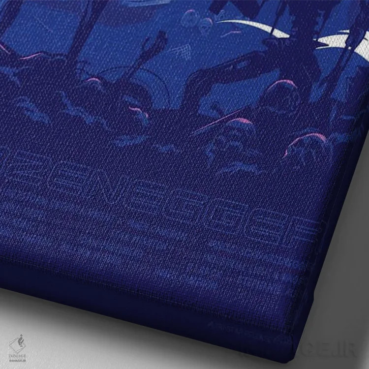 تابلو دکوراتیو ترمیناتور ۲ اثر کریس ریچموند - نمای نزدیک بافت بوم