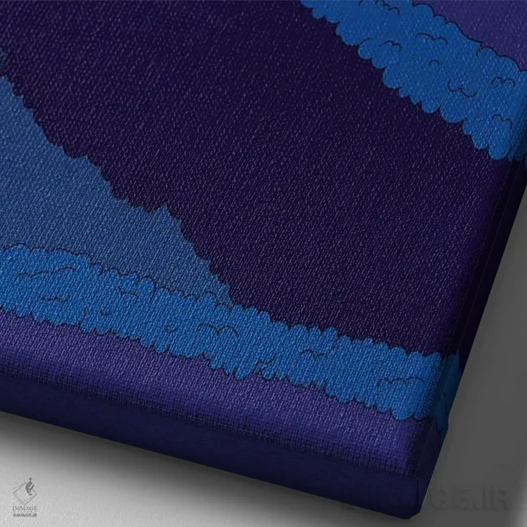 تابلو دکوراتیو هزارتو اثر کازمو - نمای نزدیک بافت بوم