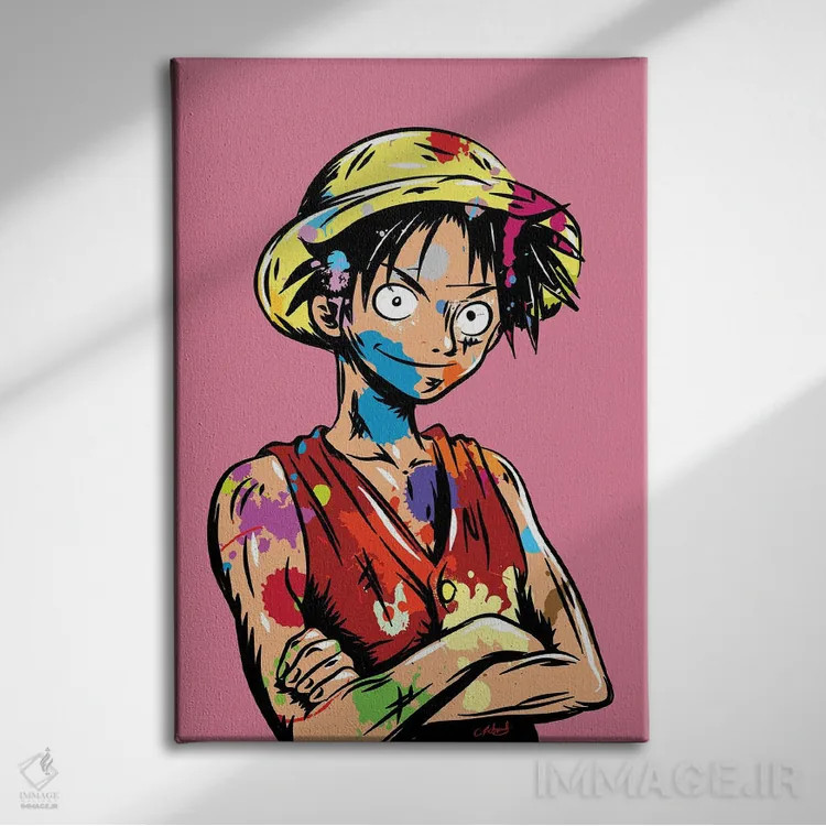 تابلو دکوراتیو وان پیس گرافیتی اثر کریس ریچموند - نمای روبهرو روی دیوار