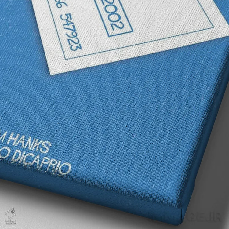 تابلو مینیمال اگر می تونی منو بگیر اثر کریس ریچموند - نمای نزدیک بافت بوم