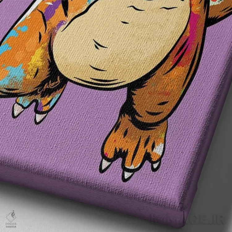 تابلو دکوراتیو چاریزارد گرافیتی اثر کریس ریچموند - نمای نزدیک بافت بوم