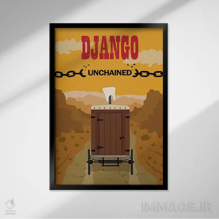 تابلو مینیمال جنگو اثر کریس ریچموند - نمای قابدار مشکی