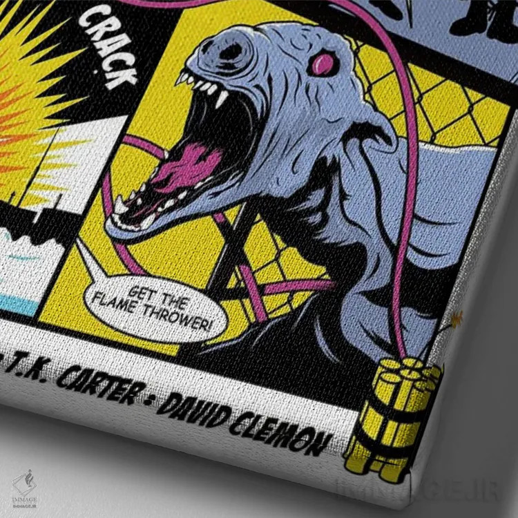 تابلو دکوراتیو موجود اثر کریس ریچموند - نمای نزدیک بافت بوم