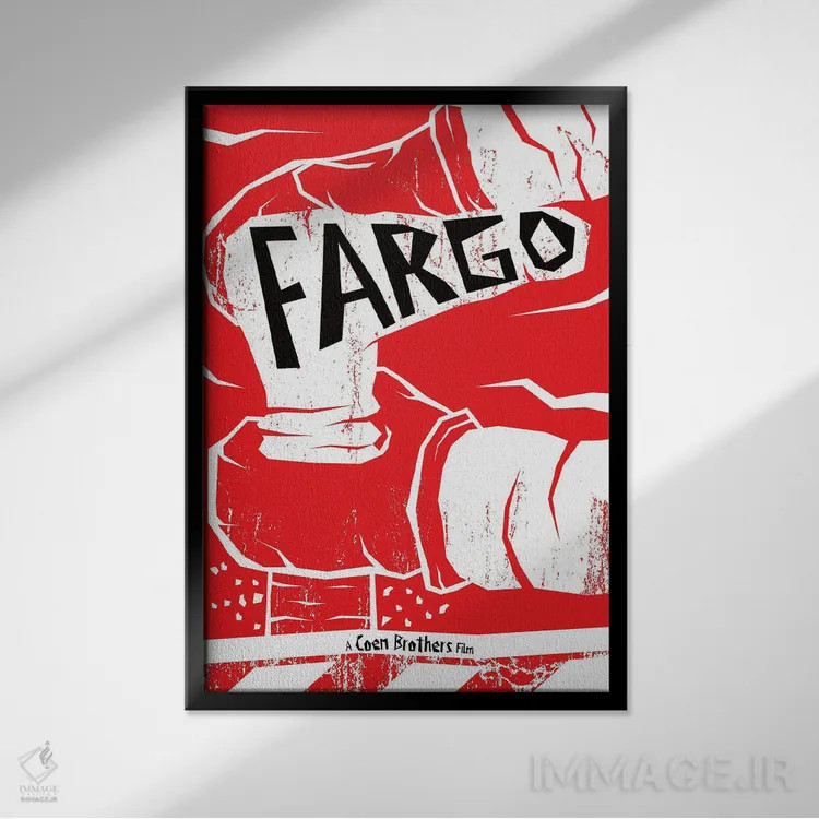 تابلو مینیمال فارگو اثر کریس ریچموند - نمای قابدار مشکی