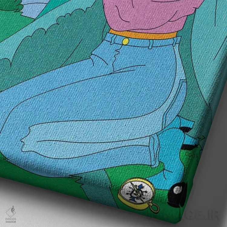 تابلو دکوراتیو عقل سلیم اثر کازمو - نمای نزدیک بافت بوم