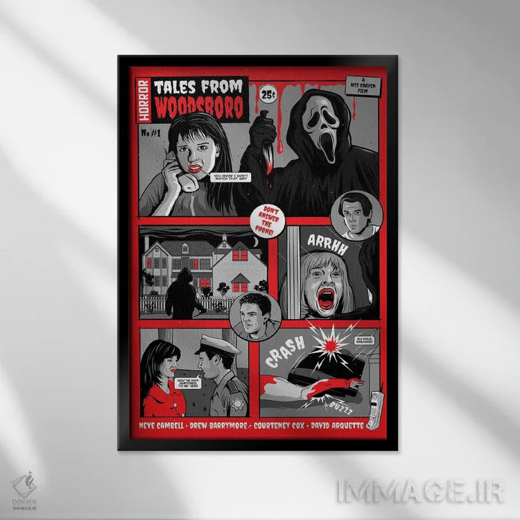 تابلو دکوراتیو جیغ اثر کریس ریچموند - نمای قابدار مشکی